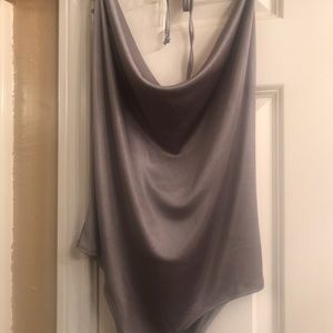 Grey/Silver halter body suit